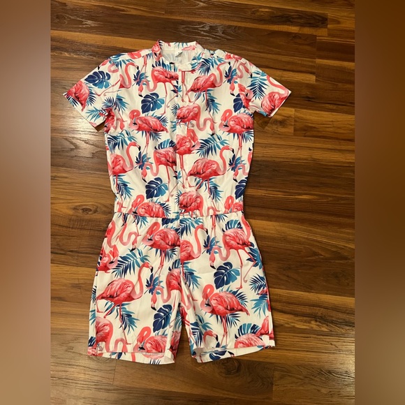 Other - Men's Romper Jumpsuit Casual Flamingo design medium